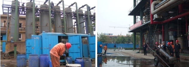 高壓水射流清洗施工現場