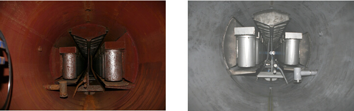 鍋爐采用超分子膜化前后同一系統(tǒng)的對比